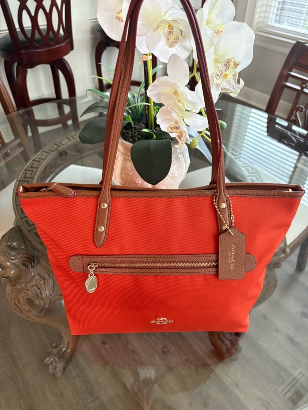 ❤️❤️COACH SAWYER ORANGE TOTE BAG!❤️❤️
